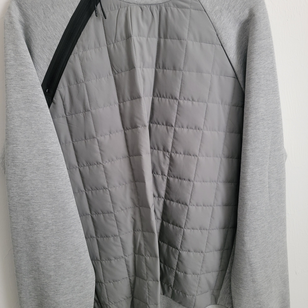 Nike Gray Quilted Jacket with Black Accents